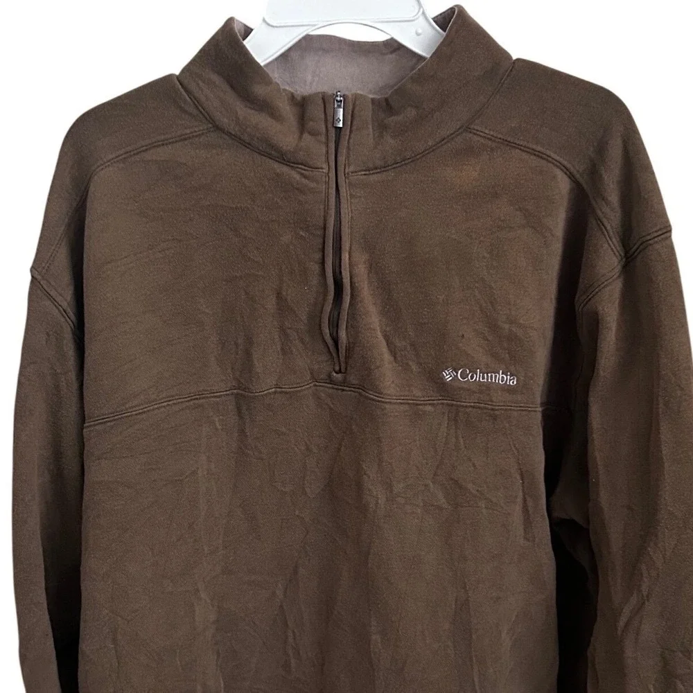 2 pcs. Columbia Mens‎ XXL Blue & Brown 1/4 Zip Fleece Pullover Sweatshirts